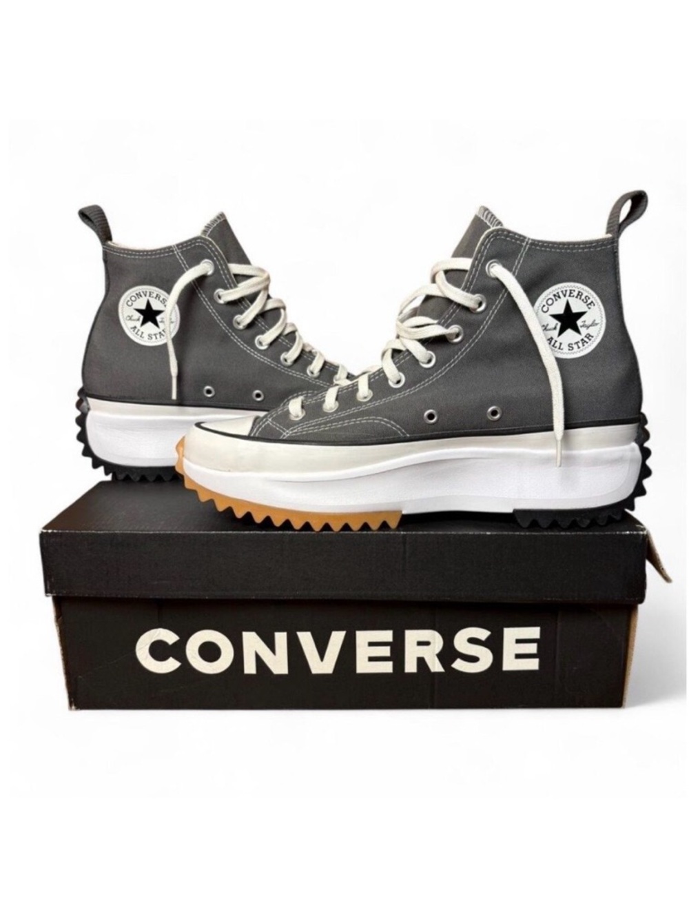 NIB Converse Run Star Hike Hi Iron Gray Platform Sz 10.5M/12W Chunky Gum Sole - Picture 1 of 13